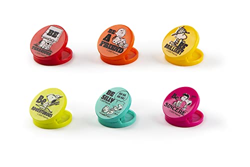 Excelsa 65312, Peanuts Set 6 Mollette Chiudisacchetti, Plastica