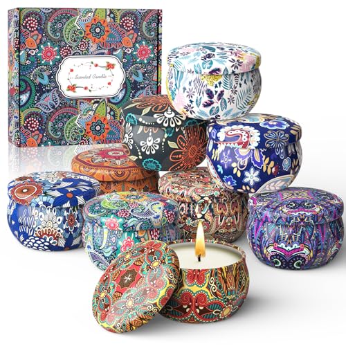 Auriostar Candele Profumate Set 9, Regalo Donna, Candele Profumate Natalizie Per Regalo Natale Donna, Set Candele Profumate Per Idee Regalo Donna Comp