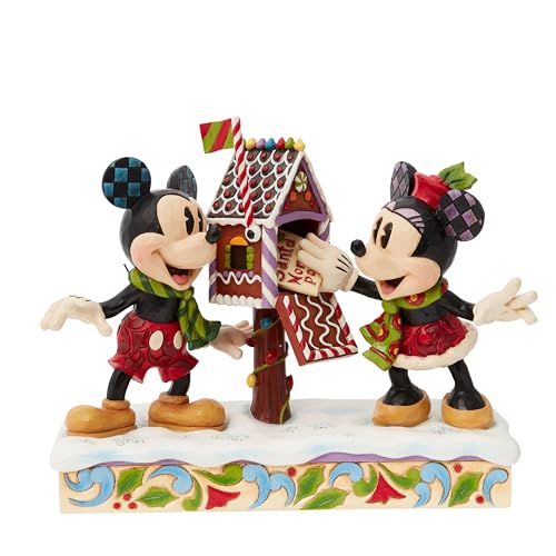 Enesco Statuina Natalizia Topolino E Minnie "Jim Shore" 20X10Xh17,8 Cm