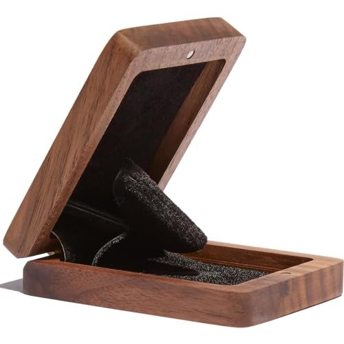 Woodyu - Scatola Per Anelli Di Fidanzamento In Legno, Per La Tua Proposta Di Matrimonio, Con Meccanismo Di Supporto Ad Anello, La Rotazione Giusta Per