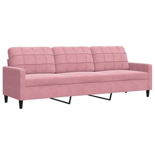 Vidaxl Divano A 3 Posti Rosa 210 Cm In Velluto, Divano, Divano Da Salotto, Divano In Velluto, Divano Imbottito, Divano A Tre Posti, Divanetto