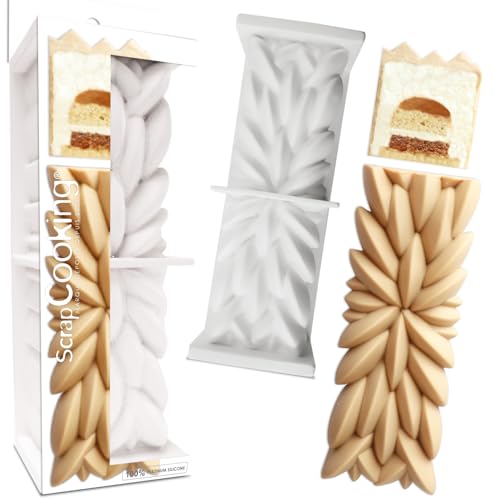 Scrapcooking 2893 - Stampo In Silicone 3D In Rilievo, Di Qualità Professionale, 25 X 8 X 8 Cm, Stampo Per Pasticceria Da Dessert Originale Con Ricetta