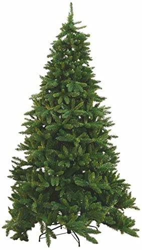 Albero Natale Baviera 210 Cm Folto 1833 Rami Addobbo Natalizio Verde Con Base Metallo