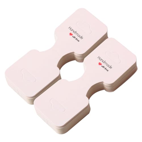 Vanyibro Schede Espositori Per Gioielli, 100 Pezzi Bianchi Per Orecchini, 10 X 4 Cm, Per Esporre Braccialetti Fatti A Mano