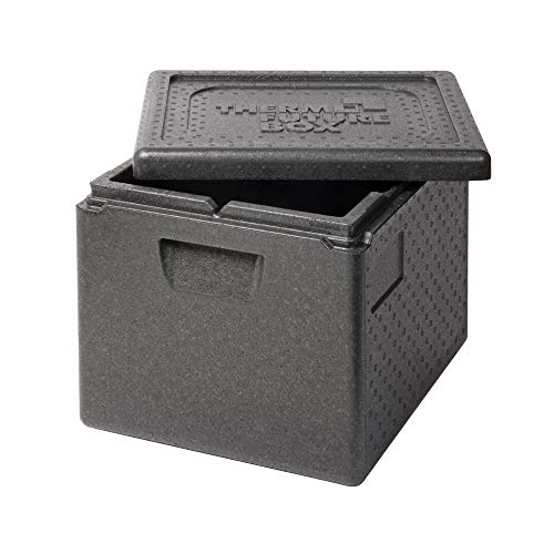 Thermo Future Box Gn 1/2 Kühlbox Contenitore Coperchio, Scatola Termica In Epp (Polipropilene Espanso), Nero, 23 Liter Thermobox