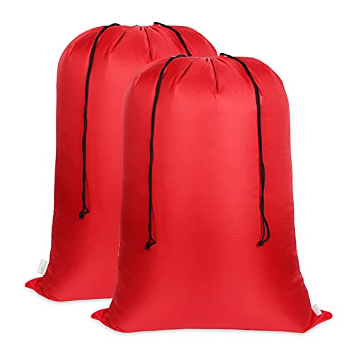 Asonen Sacco Per Biancheria Grande 2 Pezzi 27X36 Pollici,Borsa Per Biancheria Portatile Di Grande Capacità Antistrappo Con Coulisse A Due Vie,Adatta P