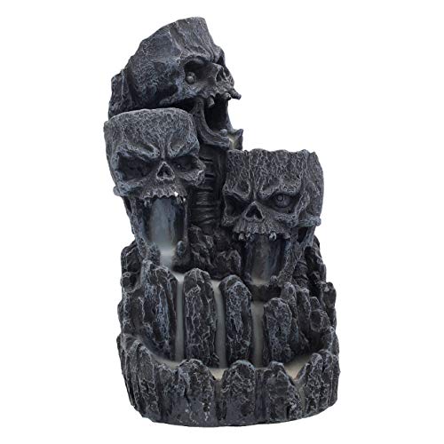 Nemesis Now Bruciatore Di Incenso A Torre Con Teschio, 17,5 Cm, In Resina, Colore: