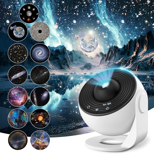 Macchiatto Planetarium - Proiettore Cielo Stella, Proiettore Galassia Con 12 Dischi Di Pellicola, Luce Notturna Proiettore Regolabile A 360°, Per Came