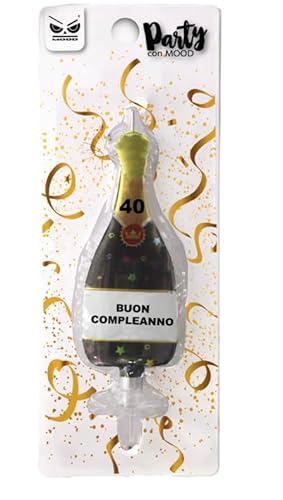 Selezione Cartoleria Varzi Dal 1956 Candela Bottiglia 40 Buon Compleanno
