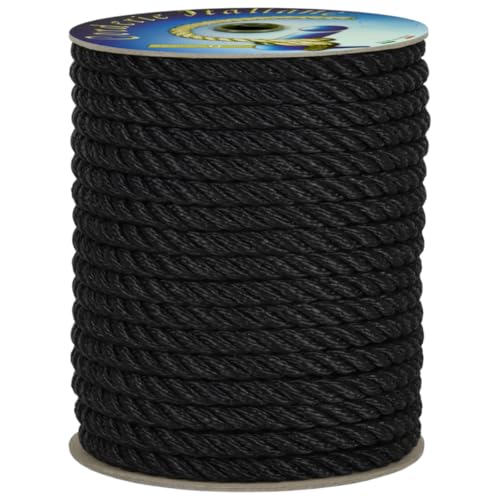 Corderie Italiane 006095569 Gherlino Cima Per Ormeggio, Diametro 24 Mm, 10 Metri, Nero