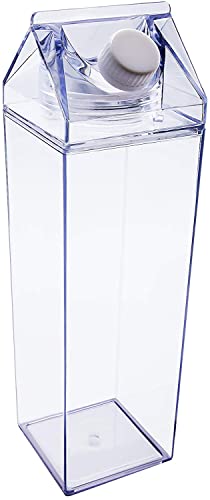 Luter 500 Ml Bottiglia Di Latte Quadrata Chiara Bottiglia Di Succo D'Acqua In Plastica Impermeabile Per Sport All'Aria Aperta Viaggio Campeggio Arramp