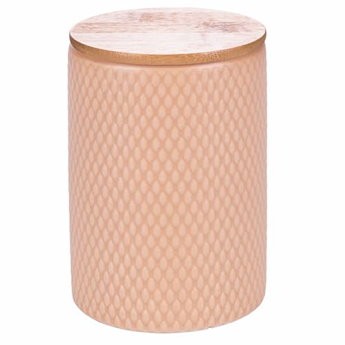 Villa D'Este Home Tivoli Barattolo 750 Ml In Ceramica, Coperchio In Bambù, Light Chocolate Shapes
