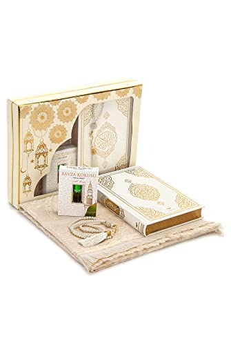 Ihvan Online Confezione Regalo Di Preghiera Per Hajj E Umrah, Tappeto Da Preghiera Musulmana, Tappetino Islamico, 99 Perline Di Preghiera Perlate Tesb
