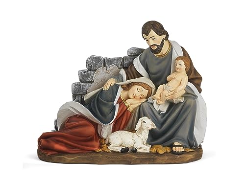 Paben Statua Presepe Gruppo Natività Madonna Sdraiata In Resina Articoli Religiosi (8.8 Cm)