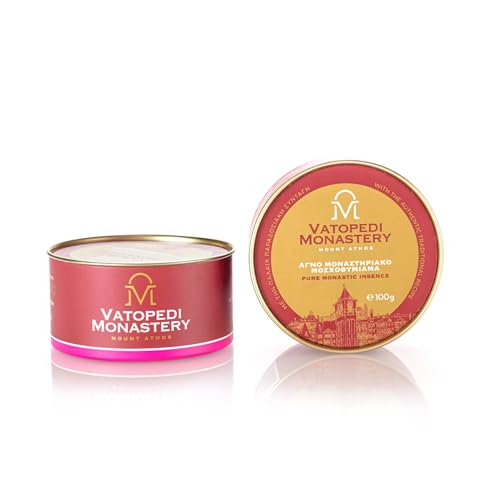 Incenso Monastico Puro Dal Monte Athos Con L'Autentica Ricetta Tradizionale 100Gr (Rosa Selvatica)