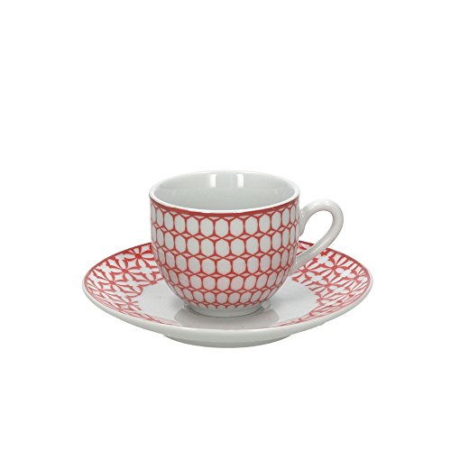 Tognana Porcellane Om085013372 Rosso, Bianco Caffè 6Pezzo(I) Tazza