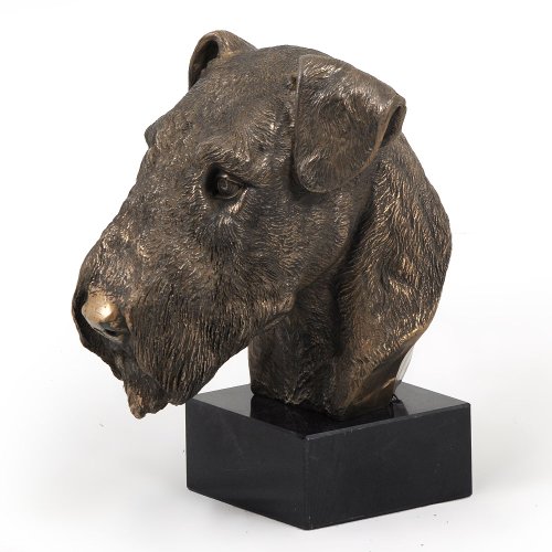 Art-Dog Statua In Marmo Del Cane - Collezione Artdog In Edizione Unica - Scultura In Bronzo Fuso A Freddo Fatta A Mano Per Gli Amanti Dei Cani Da Inte