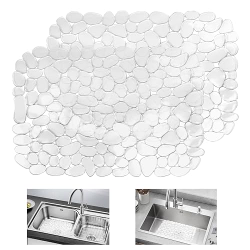 Kyygky 2 Pezzi Tappetino Lavello Cucina 30X40Cm Proteggi Lavello Cucina Tappetino Lavandino Cucina Drenaggio Rapido Tappetino Per Lavello A Forma Di C