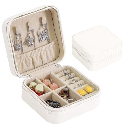 Gzqingyong Portagioie Da Viaggio,Portagioie Donna Scatole Portagioie Portatile Organizzatore Per Riporre,Adatto Per Riporre Orecchini,Anelli,Collane B
