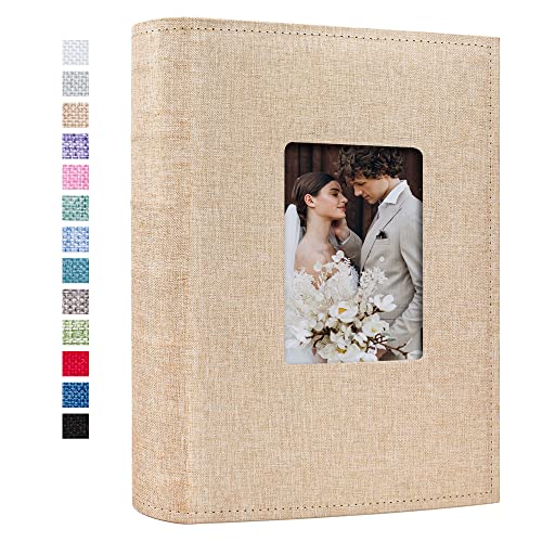 Vienrose Album Foto 10X15 Cm 300 Tasche, Album Fotografico In Lino Con Copertina Cornice Grande Capacità Per Matrimonio Famiglia Bambini Vacanze
