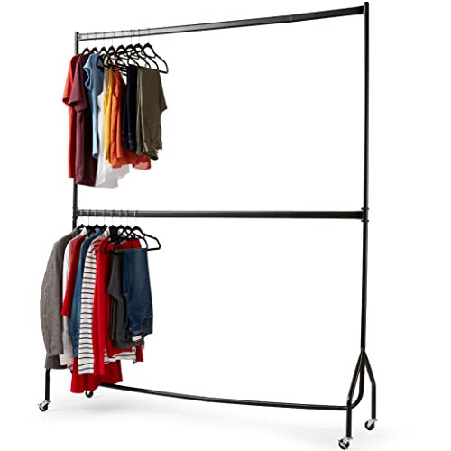 Direct Online Houseware House Of Home Extra Resistente 7Ft H X 6Ft L 2 Tier Appendiabiti, Appendiabiti Per Camera Da Letto, Doppio Appendiabiti, Spazi