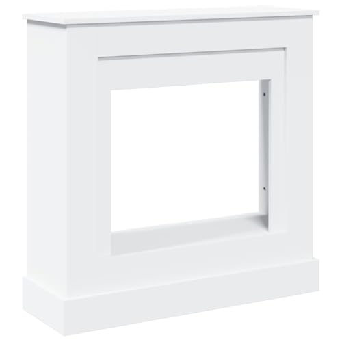 Vidaxl Cornice Per Camino Bianca 90X30X90 Cm In Truciolato, Cornice Per Caminetto, Struttura Per Camino, Decorazione Camino, Telaio Per Camino