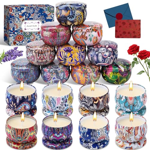 Ucamp 18 Pcs Regalo Di Candele Profumate,Candele Profumate Regalo,Candela Profumata,Candele Per Aromaterapia,Naturale Cera Di Soia Candela Profumata P