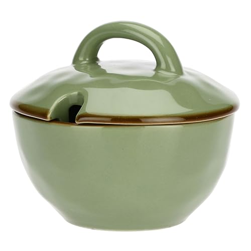 Rose & Tulipani Concerto Zuccheriera 250Ml Verde Oliva Stoneware