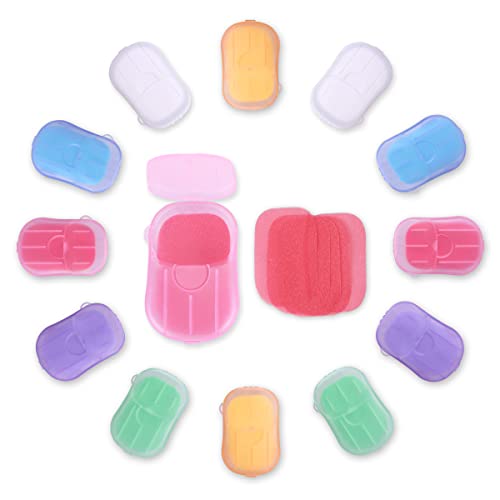 Bamsod 12 Scatole Soap Paper Sheets Portable Disposal Travel Scented Bath Slice Sheet Foaming Paper Soap Confetti Slide Flakes For Laundry Hand