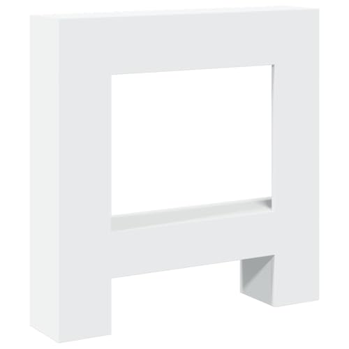 Vidaxl Cornice Per Camino Bianca 81X18X82 Cm In Truciolato, Cornice Per Caminetto, Struttura Per Camino, Decorazione Camino, Telaio Per Camino