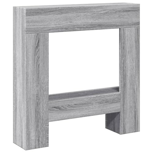 Vidaxl Cornice Per Camino Grigio Sonoma 81X18X82 Cm In Truciolato, Cornice Per Caminetto, Struttura Per Camino, Decorazione Camino, Telaio Per Camino