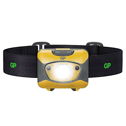 Gp Torcia Frontale Led Ch46 Discovery |Lampada Frontale Da 300 Lumen - Torcia Da Testa Con Luce Frontale, Sensore Di Movimento, Colore Giallo