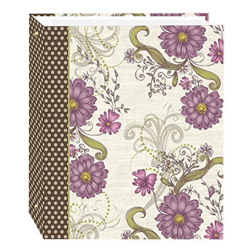 Pioneer Photo Albums Lm-100D Berry Blossoms Album Fotografico Magnetico Autoadesivo A 3 Anelli, 100 Pagine (50 Fogli), Motivo Bacche, Carta, Fiori Di