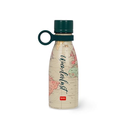 Legami Vacuum Bottle Borraccia Termica, Verde, Mini