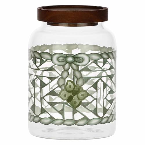 Thun, Barattolo In Vetro, Tappo In Acacia, Guarnizione In Silicone, Versione Media, Linea Abbracciami, Barattolo Da Collezione, Idea Regalo Per Natale