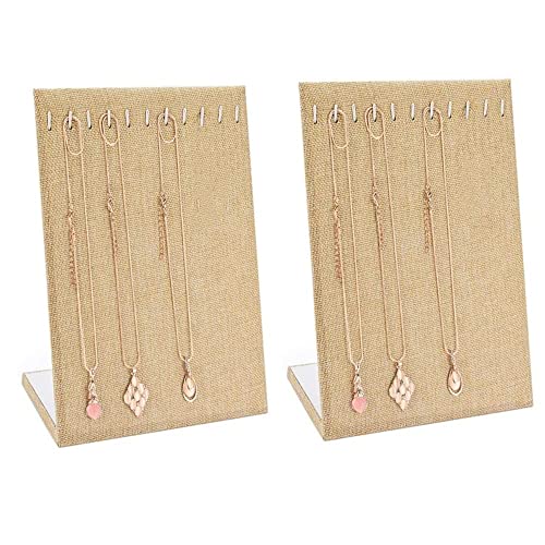 2 Confezioni Espositore Per Collane, Espositore Per Collane, Espositore Per Collane, Espositore Per Gioielli A Forma Di L Elegante Espositore Da Tavol
