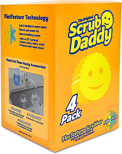 Scrub Daddy Originale Spugna Piatti Lavabile, Spugne Cucina E Bagno, Non Graffia Prodotti Per La Pulizia Della Casa, Design Morbido E Compatto Flextex