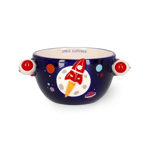 Legami - Tazza In Gres Per Cereali Buongiorno! Tema Space, Tazza Per La Colazione, Utilizzabile In Microonde, Lavabile In Lavastoviglie, Capacità Fino