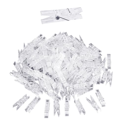 200 Clip Trasparenti, Piccole Clip Acriliche, Clip Per Asciugare I Vestiti, Clip Per Appunti, Clip Per Messaggi Sul Desktop, Clip A Molla Sospese, Cli