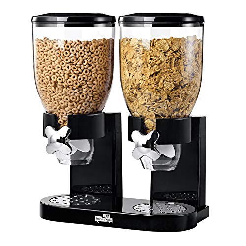 Honey Can Do Kch-06121 Dispenser Doppio Indispensable, Nero, 20.96X35.23X41.4 Cm