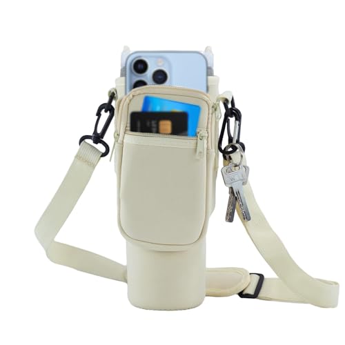 Vordpe Stanley Cup 40Oz, Borsa Per Bottiglie D'Acqua Con Scomparto Per Cellulare, Tracolla Regolabile, Per Viaggi, Escursioni, Corsa, Ciclismo, Colore