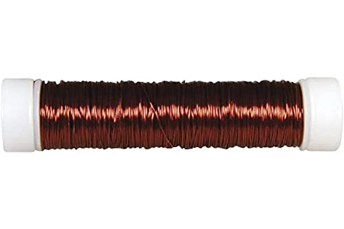 Rayher Filo Metallico Per Bigiotteria, Marrone Scuro, 0,30 Mm Ø, Rotolo 50 M, 2405505