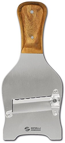 Sanelli Ambrogio - Linea Affettatartufi - Affettatartufi In Acciaio Inox. Manico In Ulivo, Ergonomico Ed Antiscivolo. Regolatore Di Qualità Per Un Tag