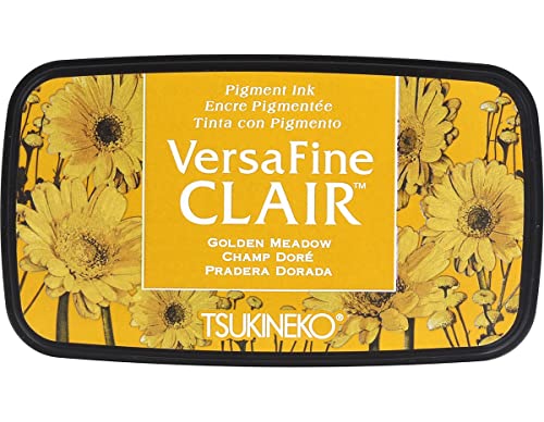 Tsukineko Golden Meadow Versafine Clair-Tampone D'Inchiostro, Materiale Sintetico, Giallo, 5, 6 X 9, 7 X 2, 3 Cm
