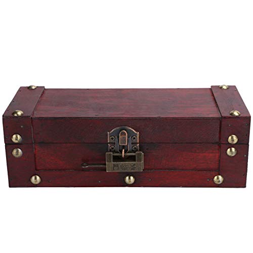 Buachois Scatole Del Tesoro Vintage,Forziere Del Tesoro Con Lucchetto,Scatola Di Immagazzinaggio In Legno,Vintage Bauletto In Stile Cinese,Per La Cons