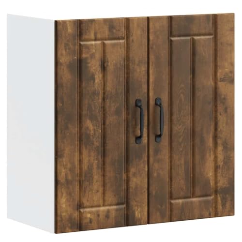 Vidaxl Pensile Da Cucina Lucca Rovere Fumo In Legno Multistrato, Pensile Da Cucina, Armadio Da Cucina A Parete, Pensili Con Ante, Pensile Montato