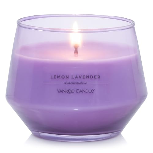 Yankee Candle Studio Candele Profumate | Candela Media Lemon Lavender |Lunga Durata: 35-50 Ore| Elegante Design In Vetro Con Cera Viola| Regalo Per Le
