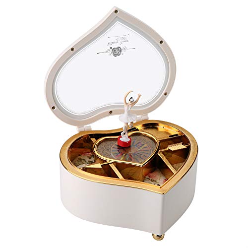 Magt Carillon Cuore Un Regalo Carillon Carillon A Forma Di Cuore, Carillon Rotante Per Balletto Di Alta Qualità A Forma Di Cuore Per Un Regalo Eccelle