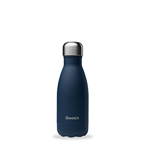 Qwetch - Bottiglia Isotermica Originals - Granite Blu 260Ml - Bottiglia Nomade In Acciaio Inox - 24H Fredda & 12H Calda - Impermeabile, Senza Bpa