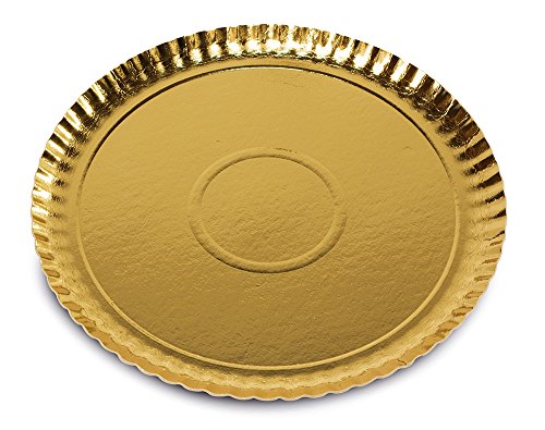 Guardini Monouso, 3 Vassoi Ø 31Cm, Cartoncino, Colore Oro